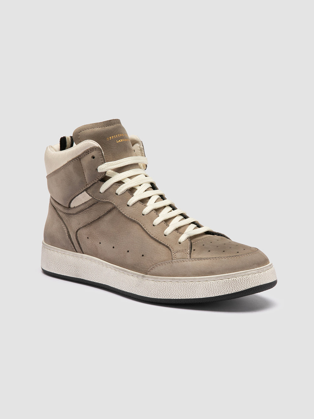 THE ANSWER 004 - Taupe Leather and Suede Sneakers - Image 3