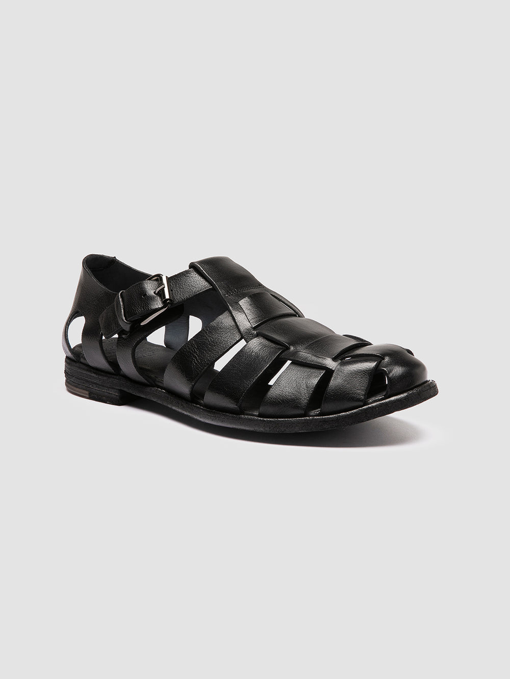 ARCHIVE 521 - Black Leather Sandals - Image 3