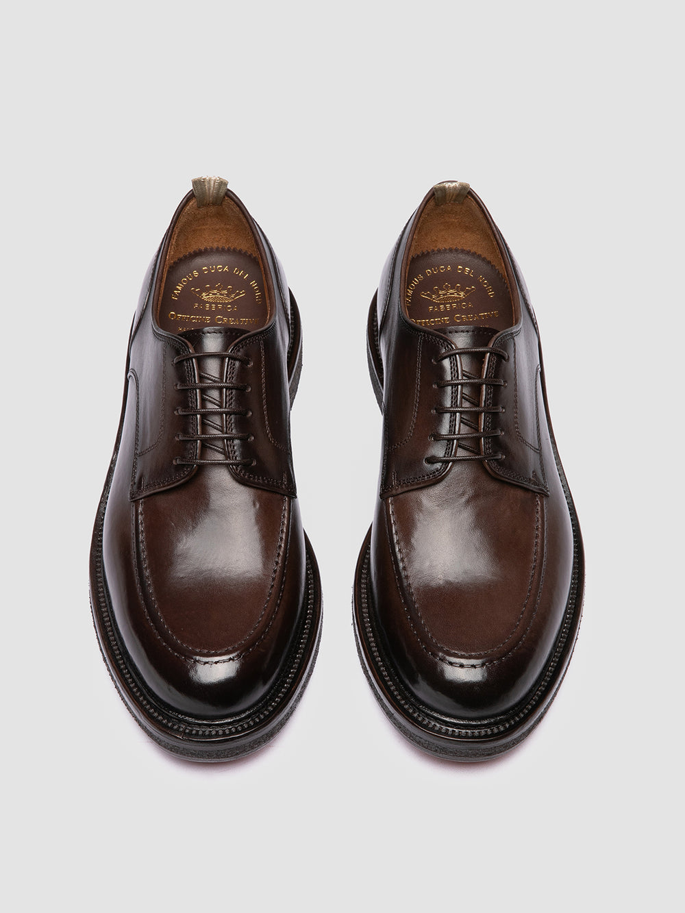 ASTON CREPE 003 - Brown Leather Derby Shoes - Image 2