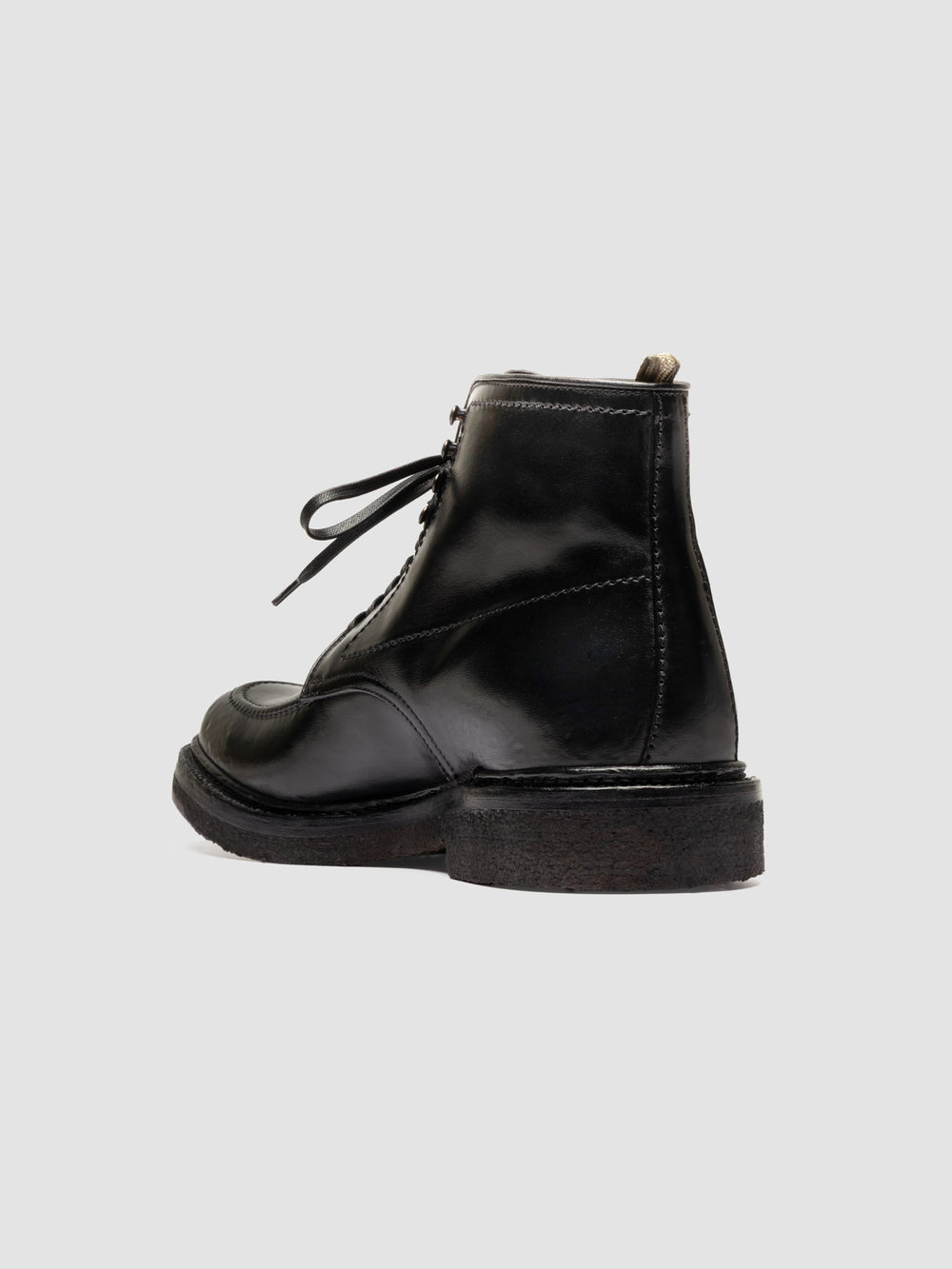 ASTON CREPE 004 - Black Leather Lace Up Boots - Image 4