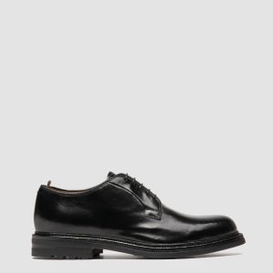 ASTON FLEXI 001 - Black Leather Derby Shoes