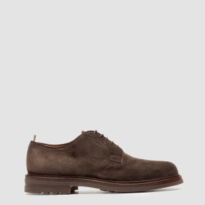 ASTON FLEXI 001 - Brown Suede Derby Shoes