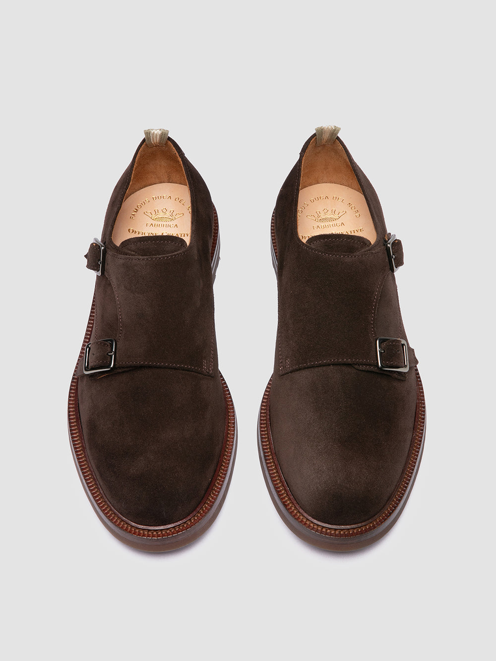 ASTON FLEXI 002 - Brown Suede Monk Shoes - Image 2