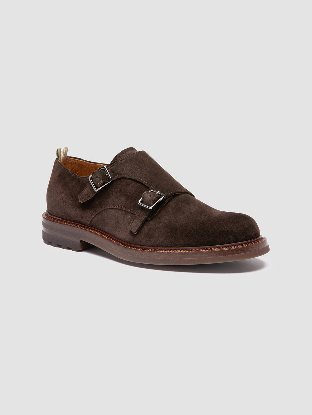 ASTON FLEXI 002 - Brown Suede Monk Shoes - Image 3