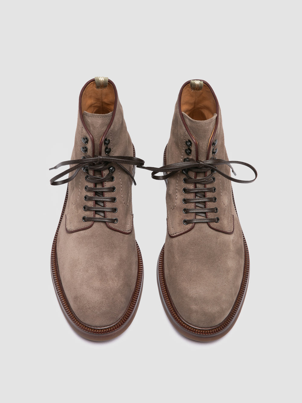 ASTON FLEXI 003 - Taupe Suede Lace Up Boots - Image 2