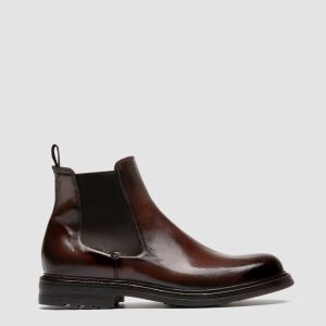 ASTON FLEXI 004 - Brown Leather Chelsea Boots