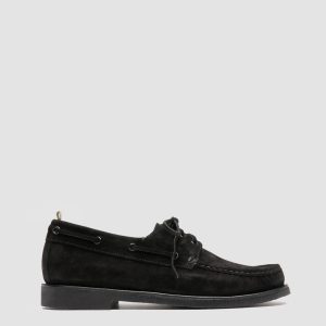 BALFRON FLEXI 003 - Black Suede Boat Shoes