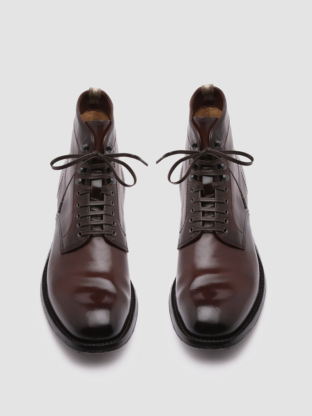 BALANCE 003 - Brown Leather Lace Up Boots - Image 2