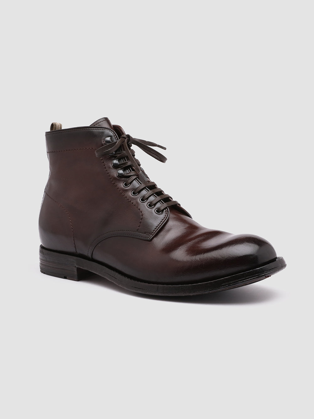 BALANCE 003 - Brown Leather Lace Up Boots - Image 3