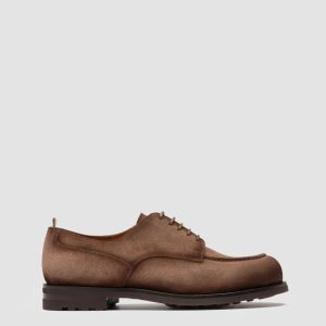 BALATA FLEXI 001 - Brown Suede Derby Shoes