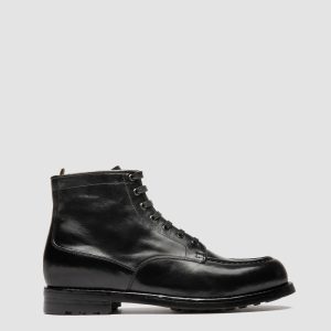 BALATA FLEXI 002 - Black Leather Lace Up Boots