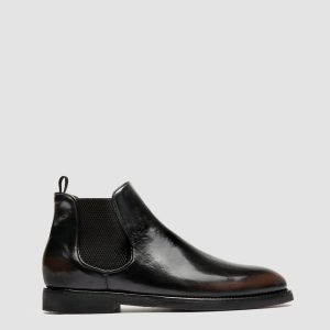 BARITON FLEXI 002 - Black Leather Chelsea Boots