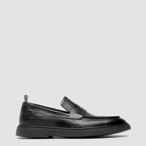 BONES 001 - Black Leather Penny Loafers