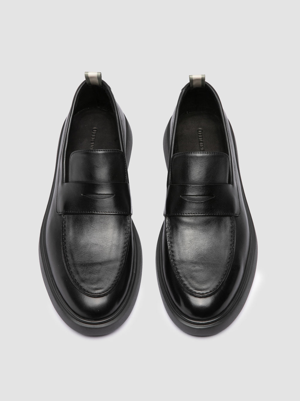 BONES 001 - Black Leather Penny Loafers - Image 2