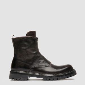 BULLA DD LUG 114 - Grey Leather Zip Boots