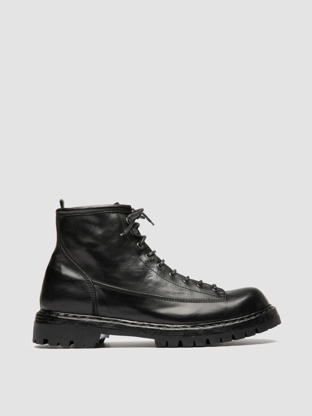 BULLA DD LUG 115 - Black Leather Lace Up Boots