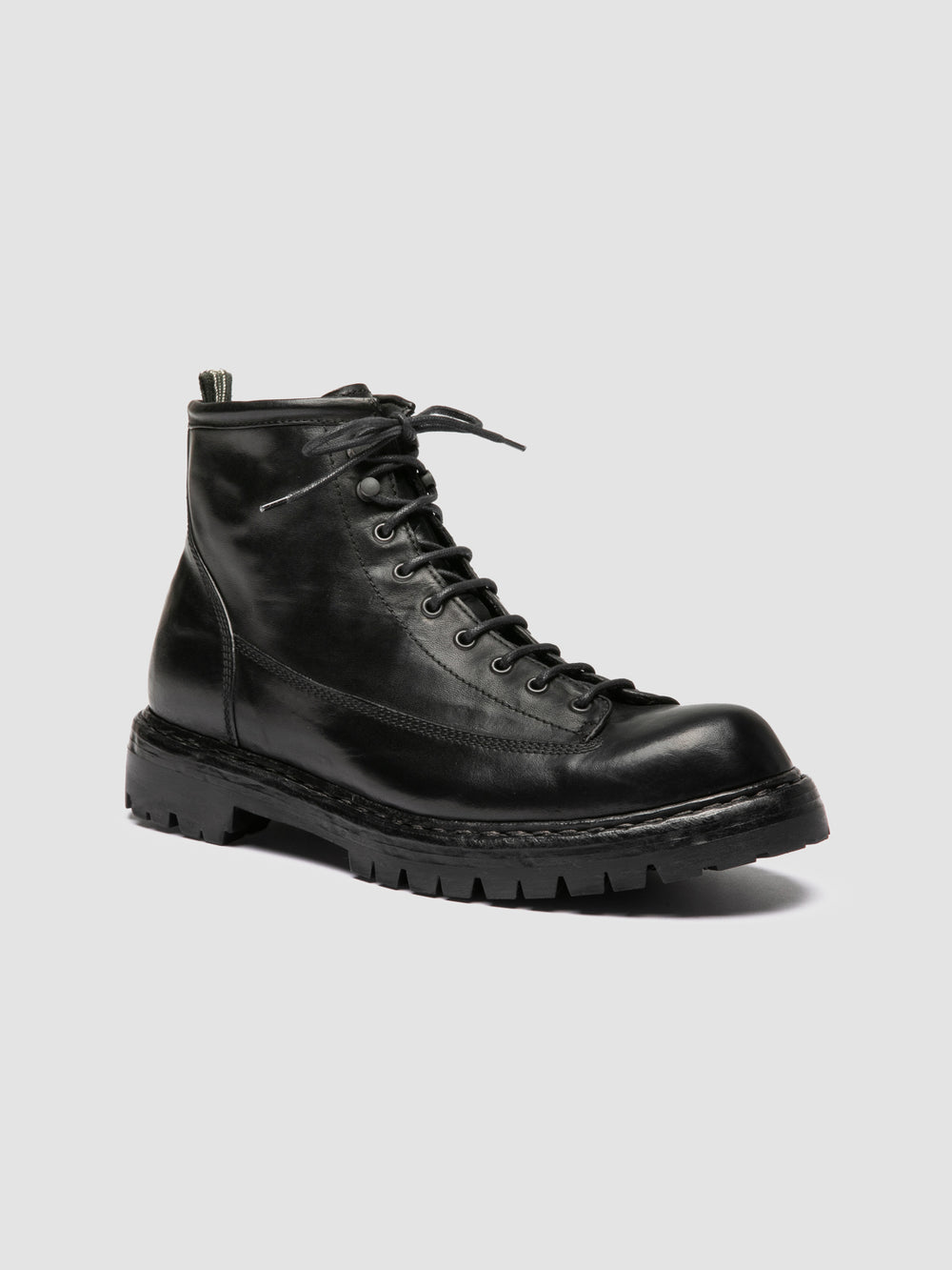 BULLA DD LUG 115 - Black Leather Lace Up Boots - Image 3