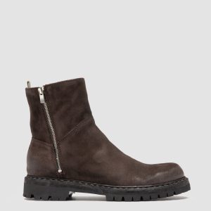 BULLA DD LUG 118 - Brown Suede Zip Boots