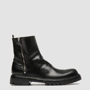 BULLA DD LUG 118 - Black Leather Zip Boots