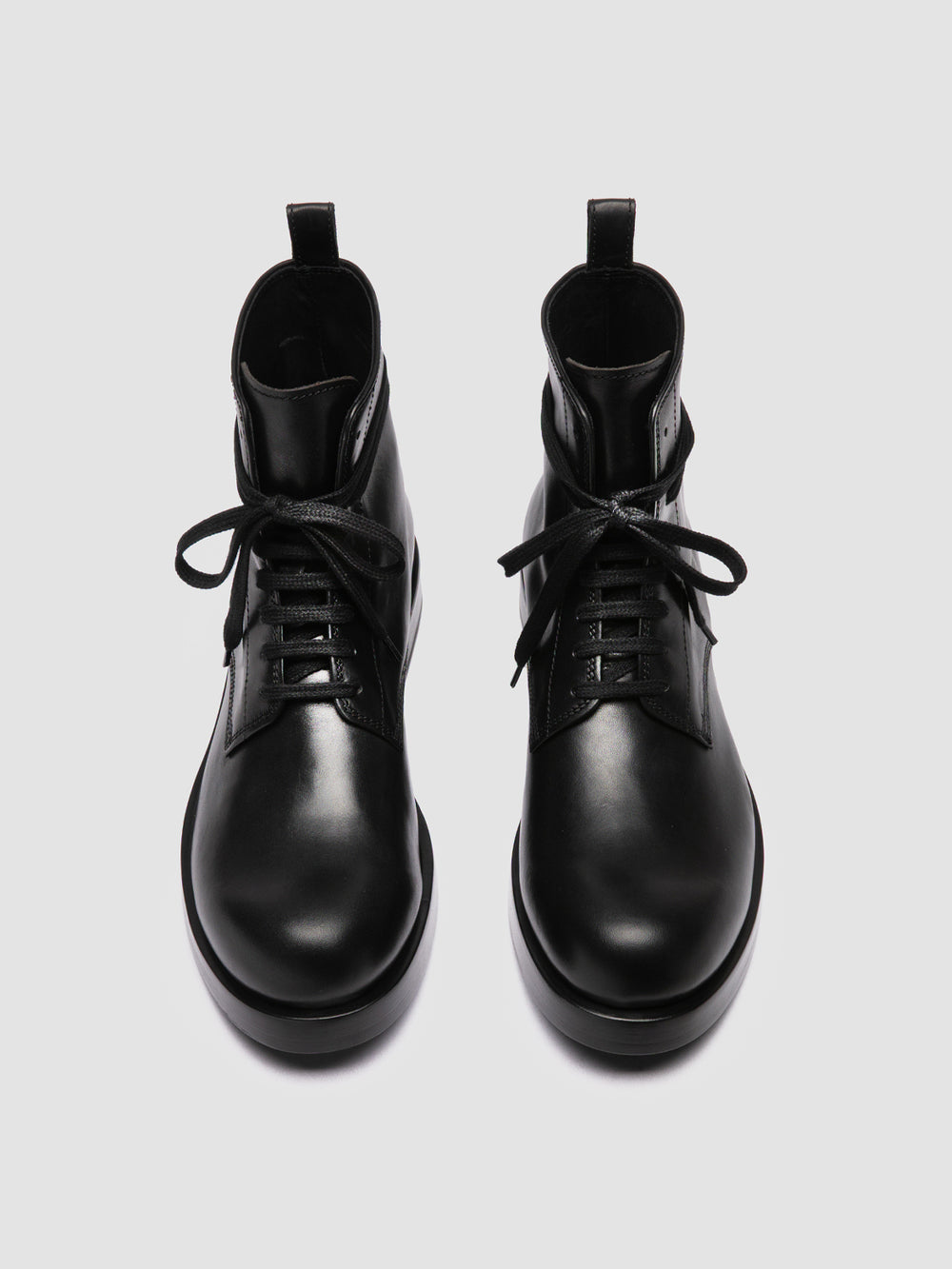 BULLA 002 - Black Leather Lace-up Boots - Image 2