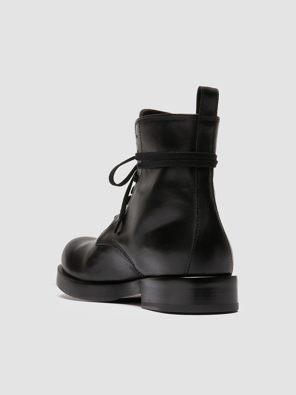 BULLA 002 - Black Leather Lace-up Boots - Image 4