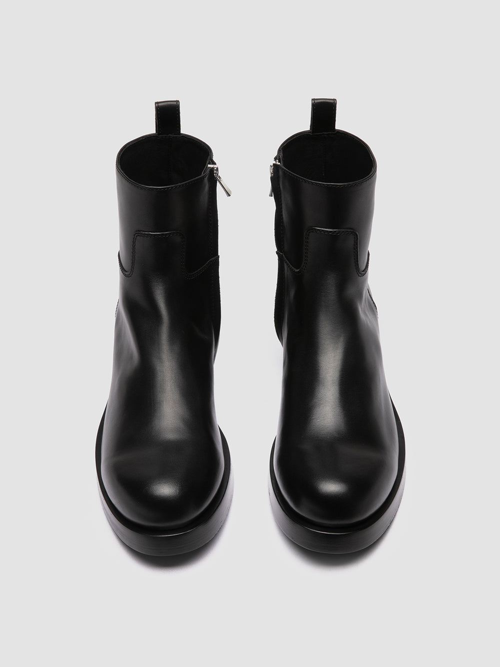 BULLA 003 - Black Leather Zipped Boots - Image 2