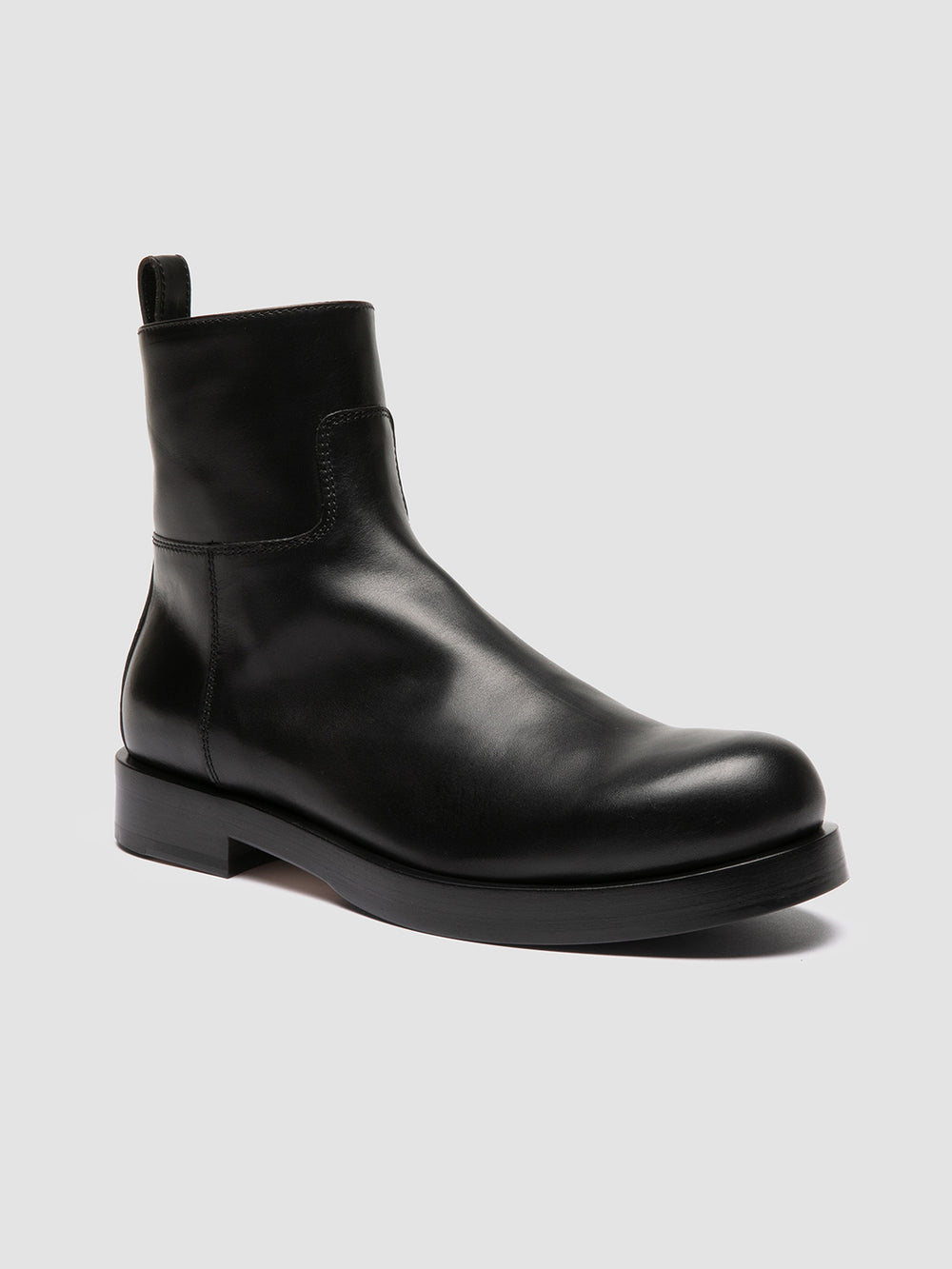BULLA 003 - Black Leather Zipped Boots - Image 3