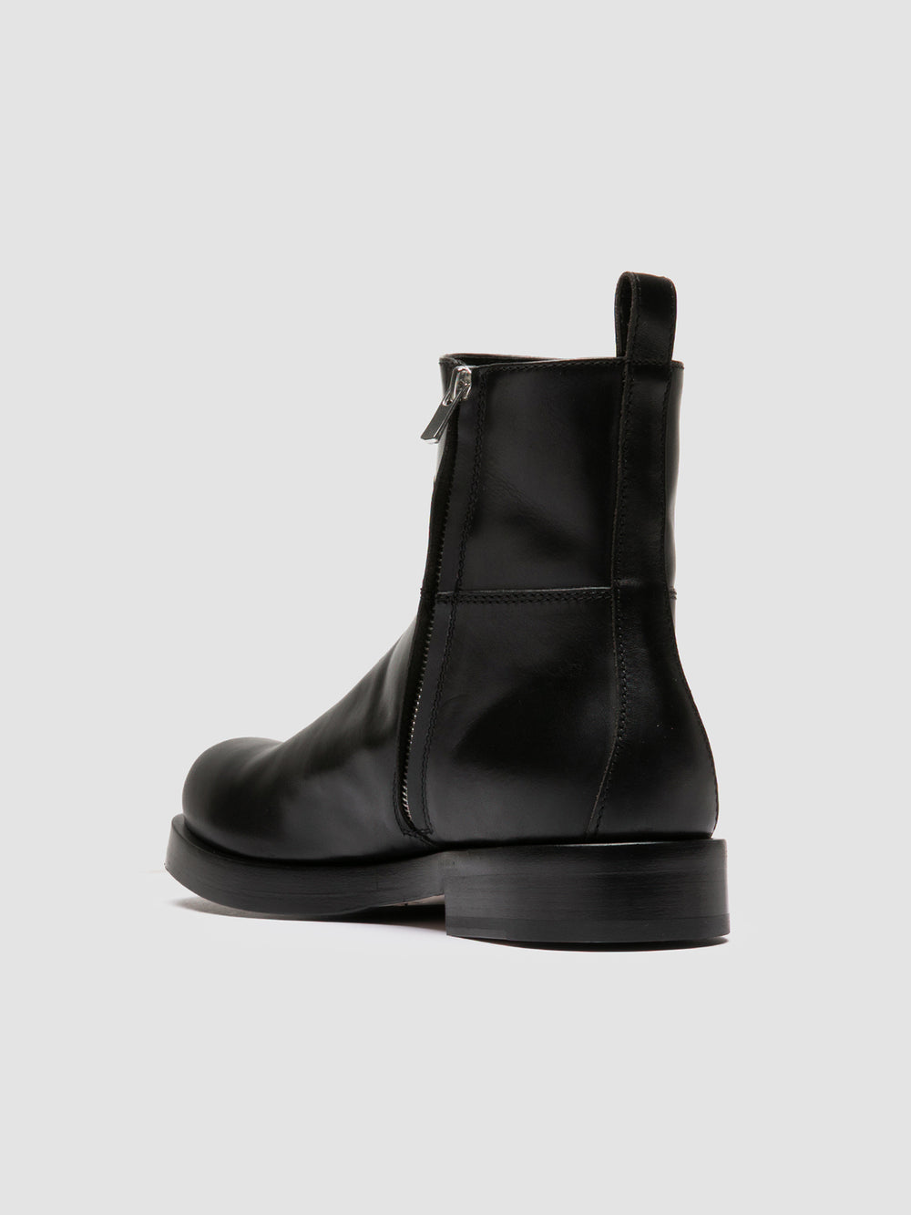 BULLA 003 - Black Leather Zipped Boots - Image 4