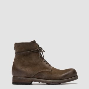 BULLA DD 102 - Green Suede Lace-up Boots