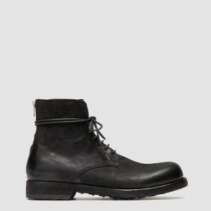 BULLA DD 102 - Black Leather Lace-up Boots