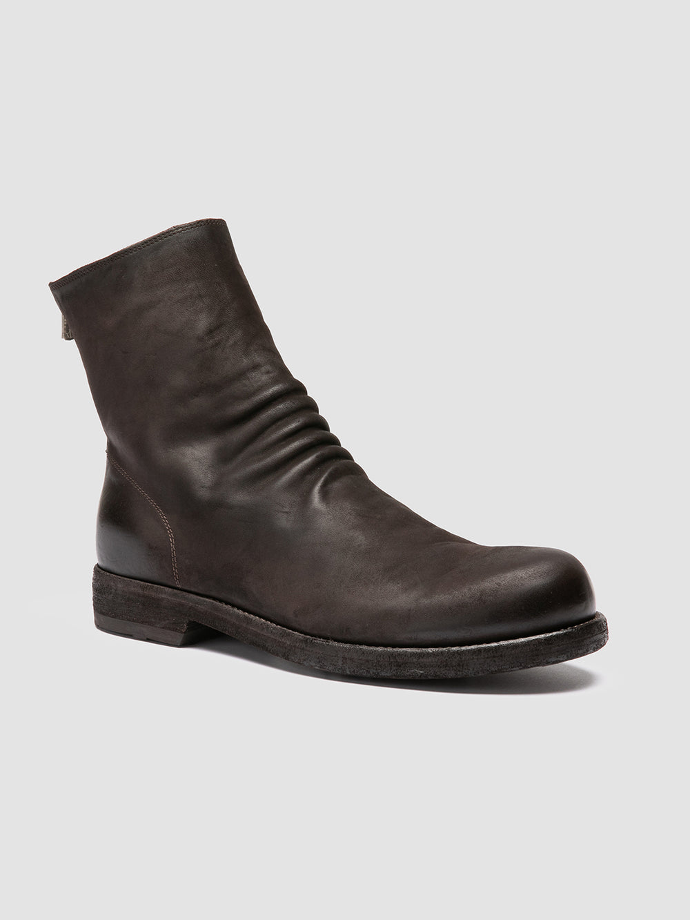 BULLA DD 103 - Brown Leather Zipped Boots - Image 3