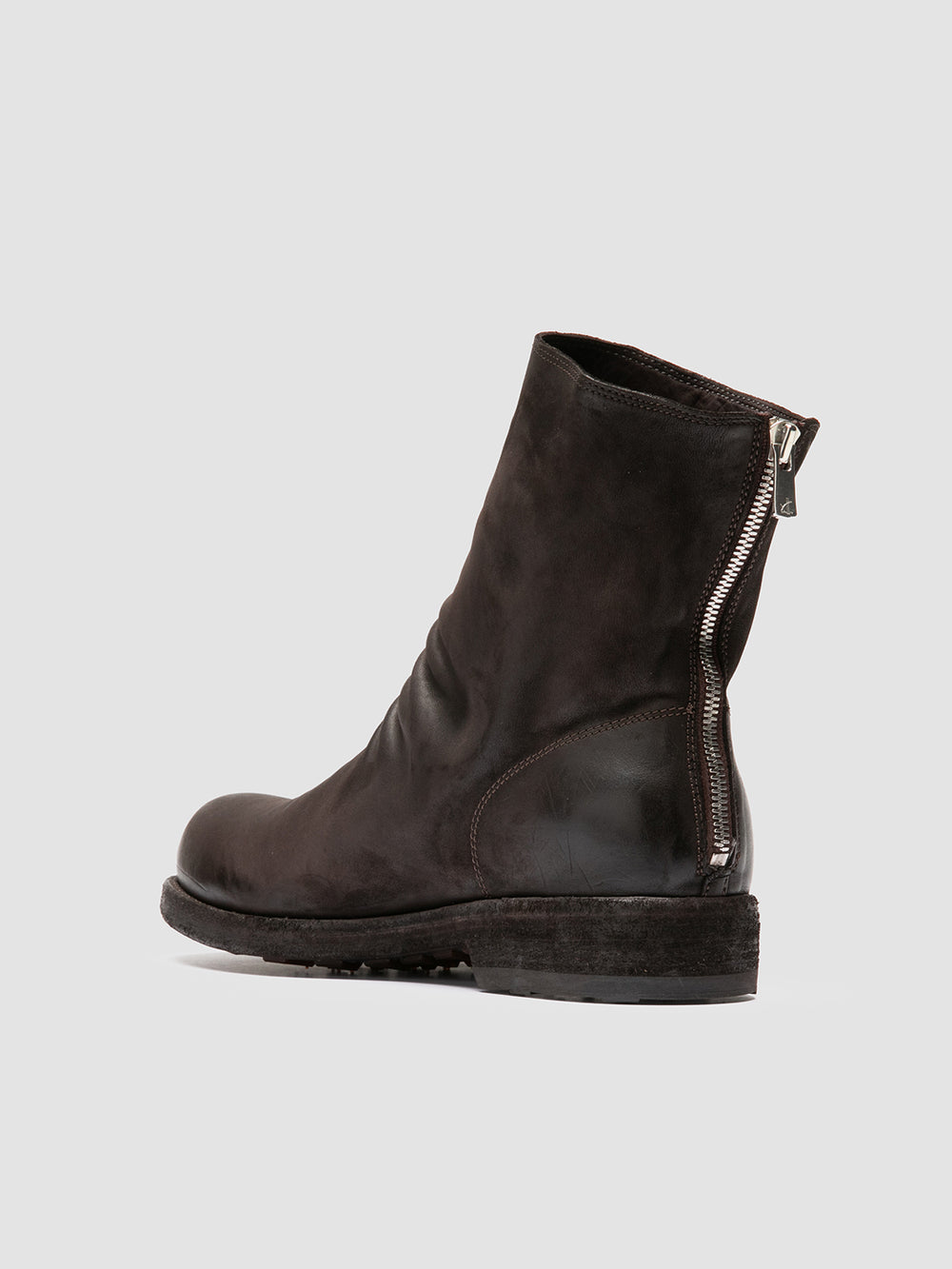 BULLA DD 103 - Brown Leather Zipped Boots - Image 4
