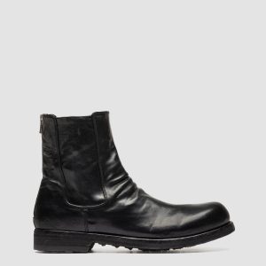 BULLA DD 104 - Black Leather Zipped Boots