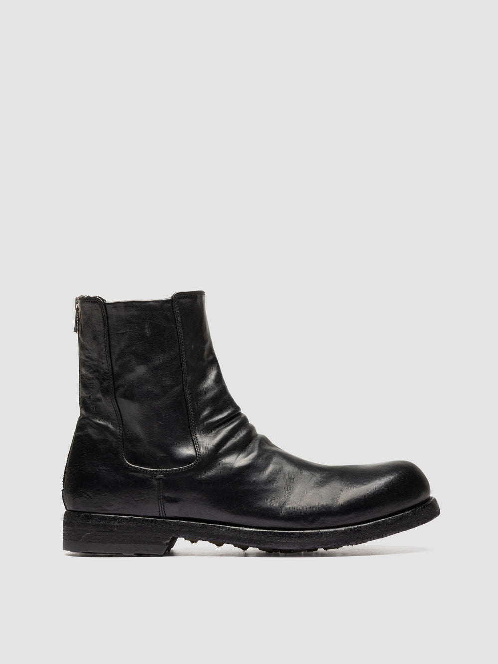 BULLA DD 104 - Black Leather Zipped Boots