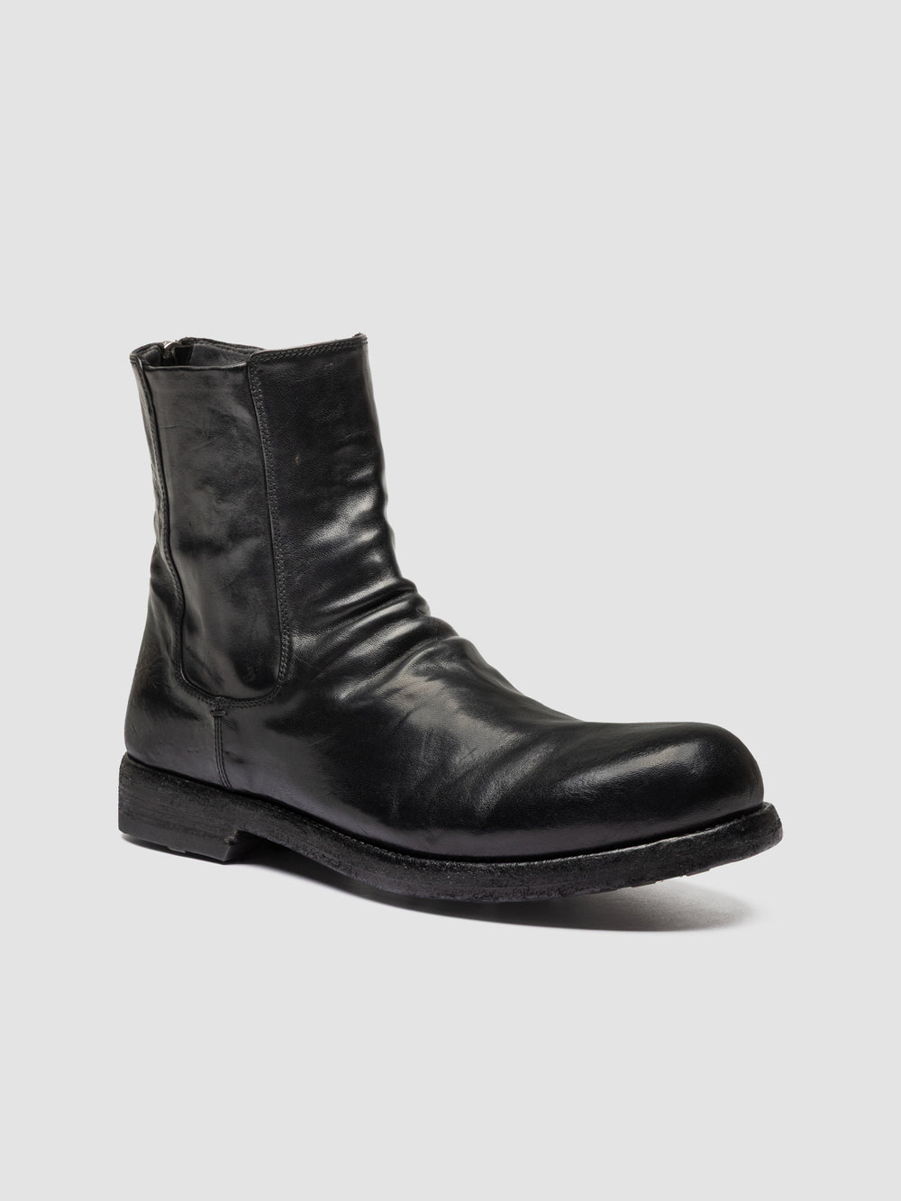 BULLA DD 104 - Black Leather Zipped Boots - Image 3