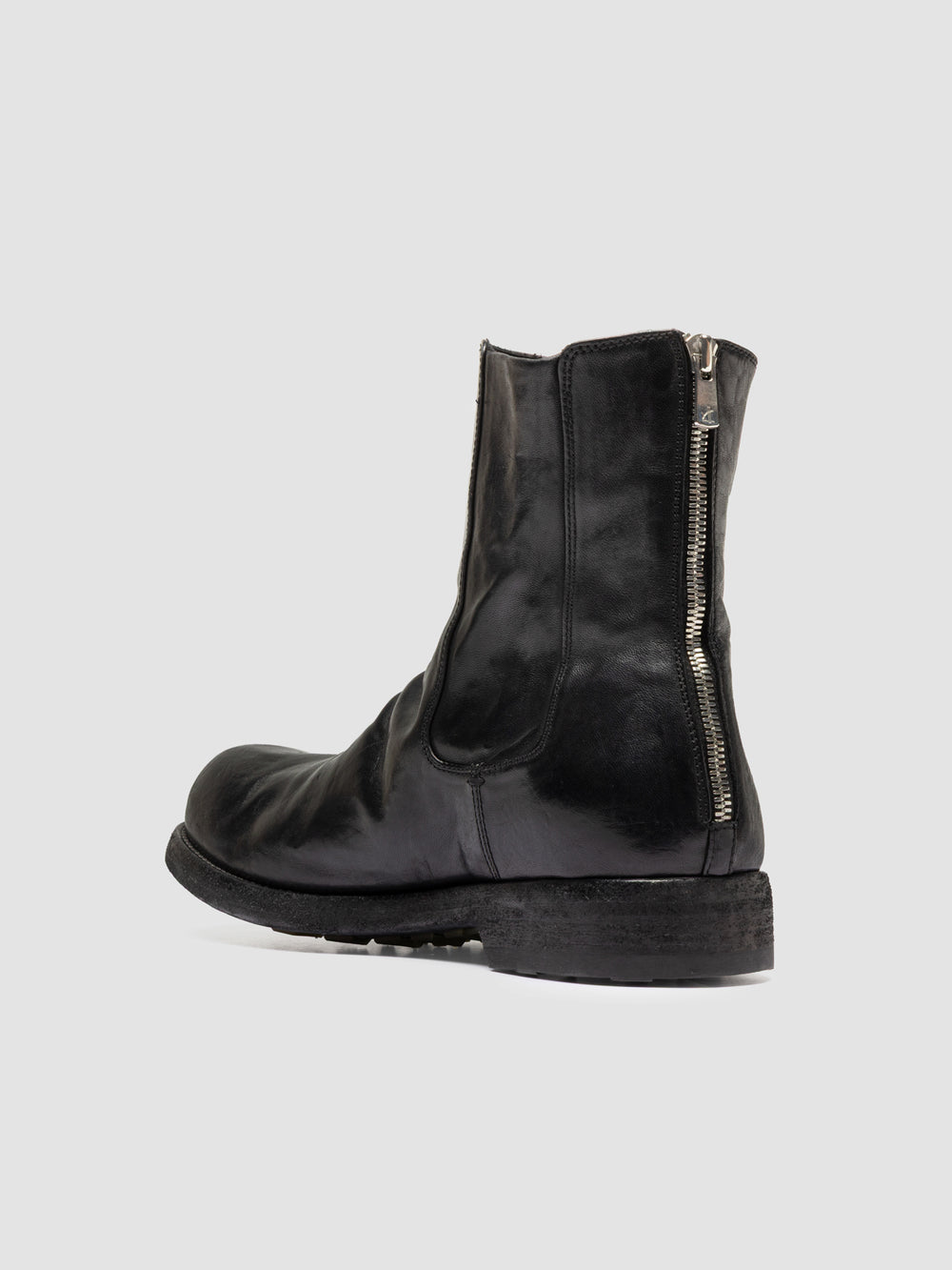 BULLA DD 104 - Black Leather Zipped Boots - Image 4