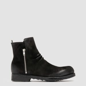 BULLA DD 113 - Black Suede Zipped Boots