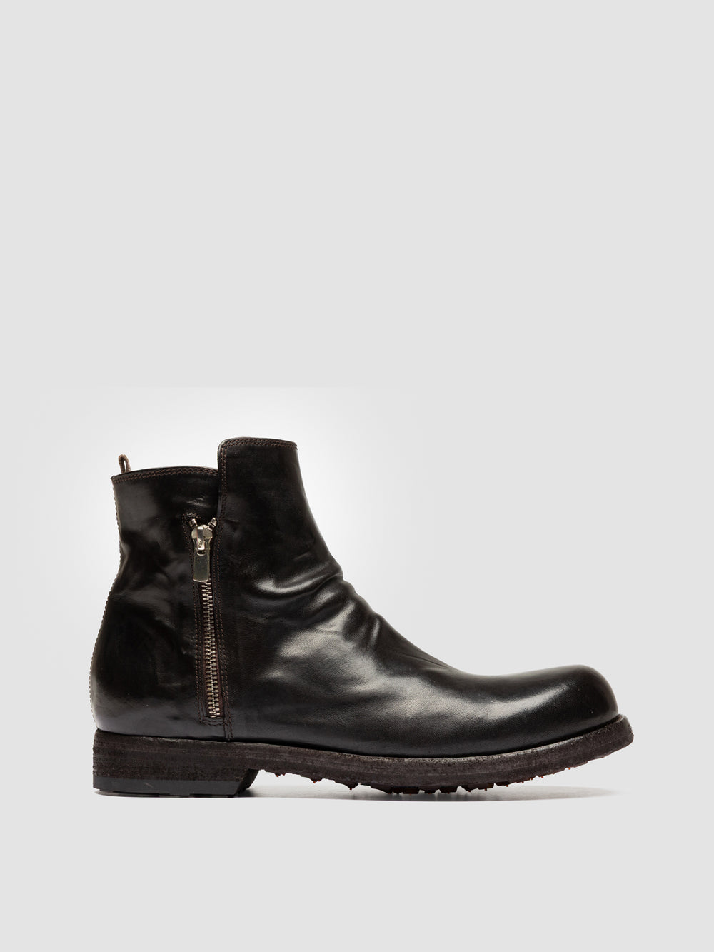 BULLA DD 113 - Brown Leather Zipped Boots