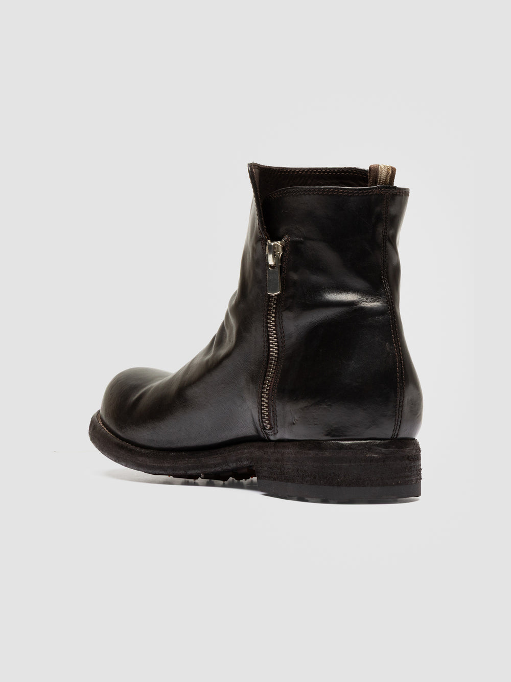 BULLA DD 113 - Brown Leather Zipped Boots - Image 4