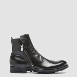 CHRONICLE 042 - Grey Leather Ankle Boots