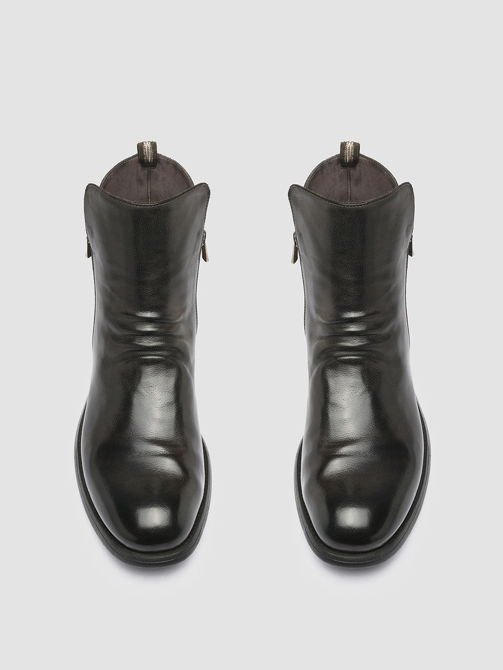 CHRONICLE 042 - Grey Leather Ankle Boots - Image 2