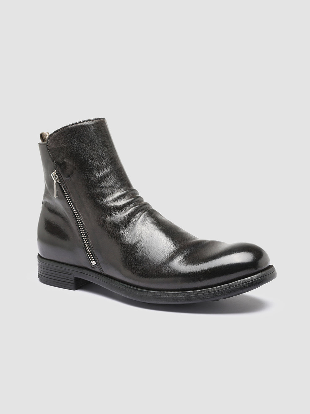 CHRONICLE 042 - Grey Leather Ankle Boots - Image 3