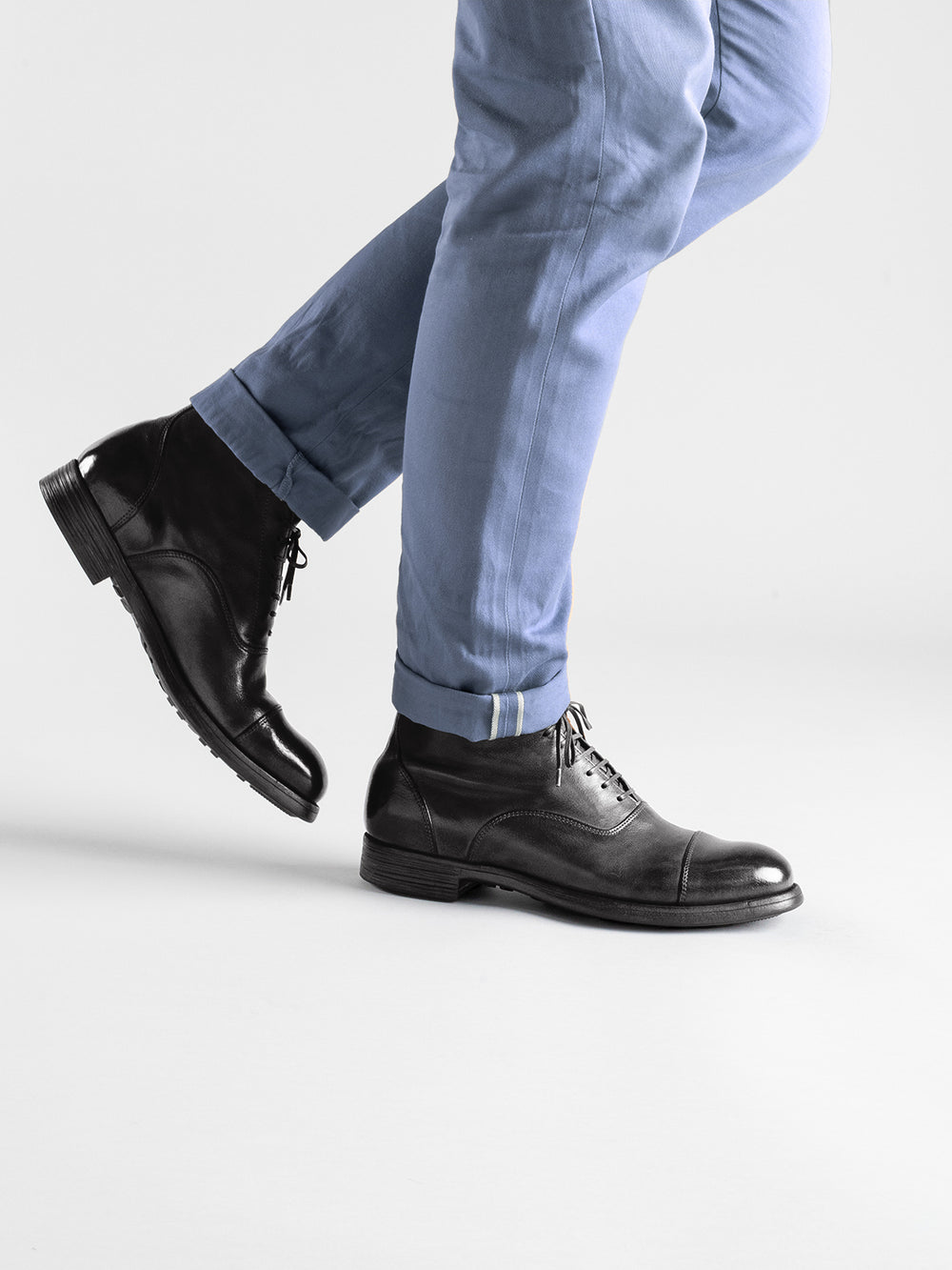 CHRONICLE 057 - Black Leather Lace Up Boots - Image 6