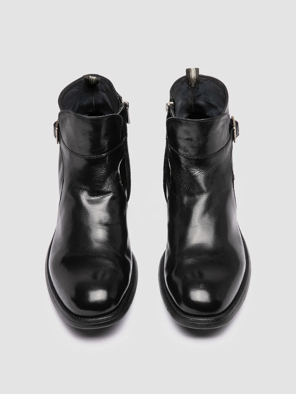 CHRONICLE 068 - Black Leather Zipped Boots - Image 2