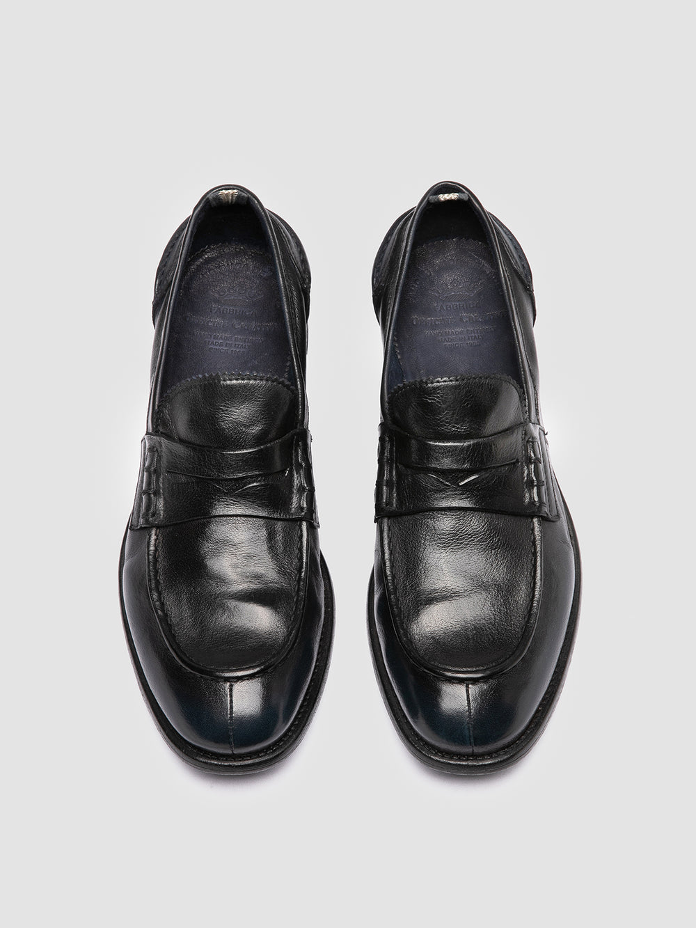 CHRONICLE 144 - Navy Leather Penny Loafers - Image 2
