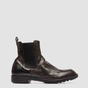 DIARY 007 - Grey Leather Chelsea Boots