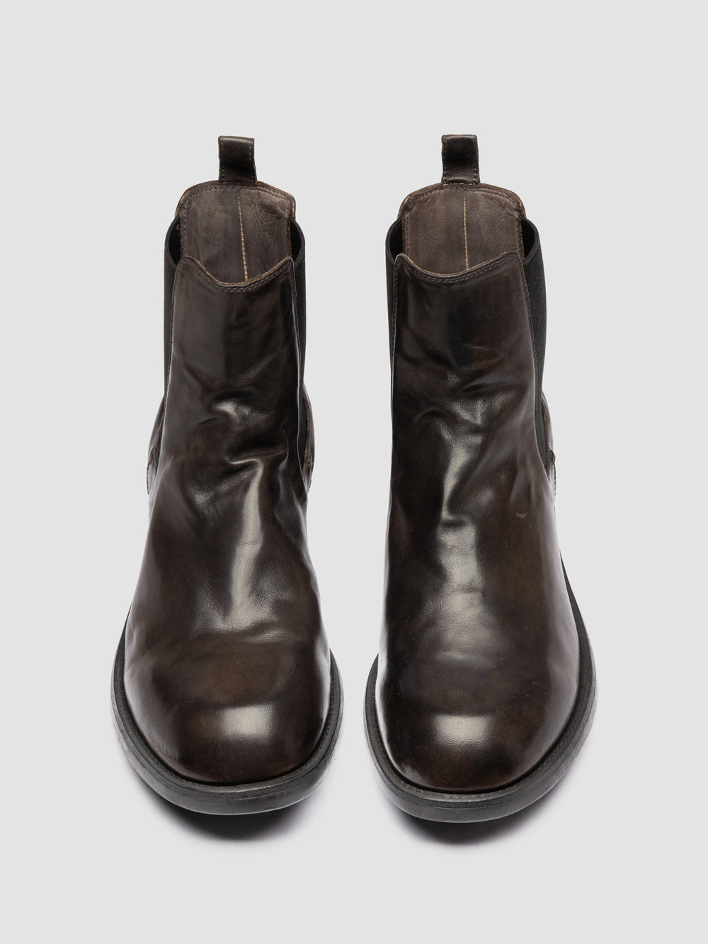 DIARY 007 - Grey Leather Chelsea Boots - Image 2