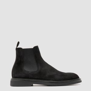 DUDE FLEXI 003 - Black Suede Chelsea Boots