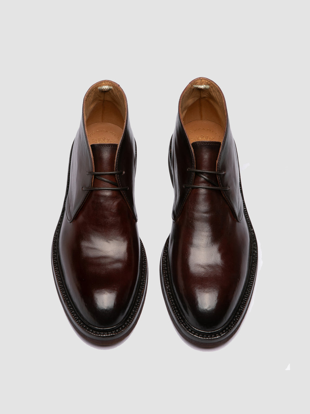 DUDE FLEXI 004 - Burgundy Leather Chukka Boots - Image 2