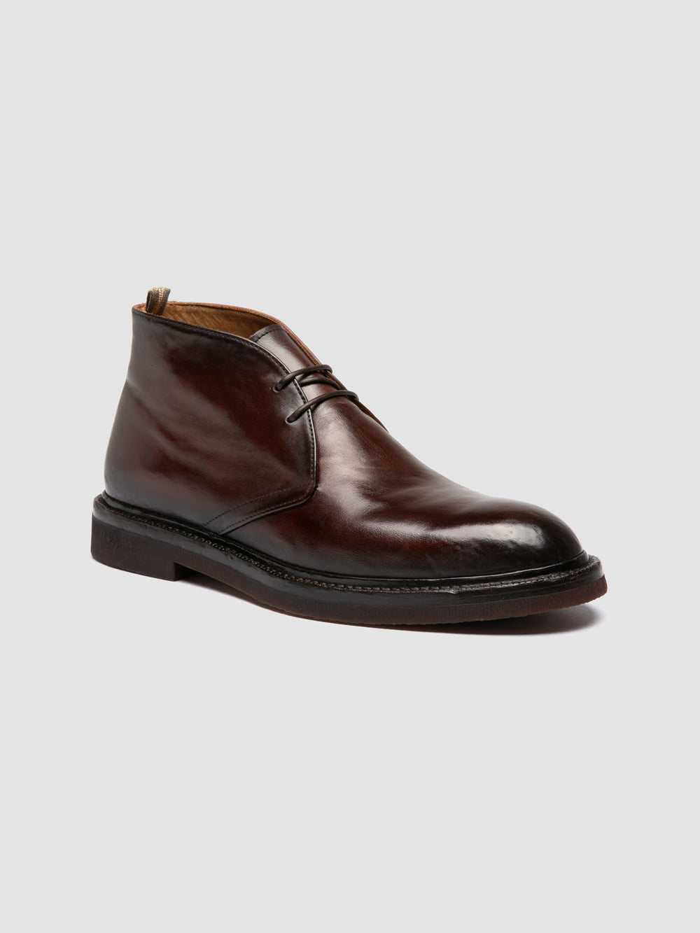 DUDE FLEXI 004 - Burgundy Leather Chukka Boots - Image 3